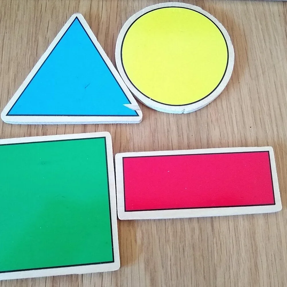 Wooden Easy Shapes & Colors Geometric Puzzle 1998 Judy /Instructo Vintage